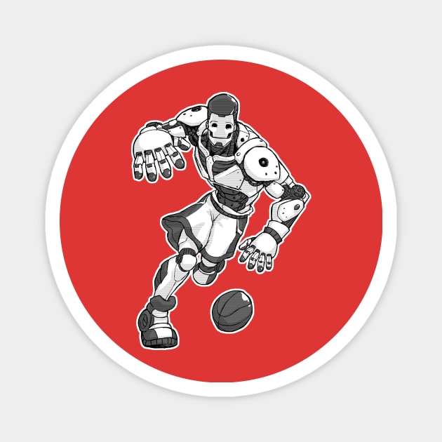 Robot Baller Magnet by WillLeonArt